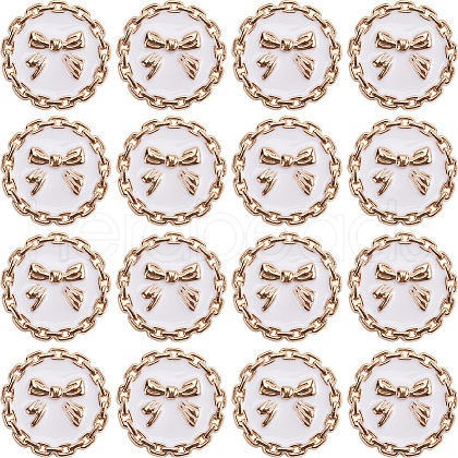 Gorgecraft 16Pcs Alloy Enamel Shank Buttons BUTT-GF0003-77B-1