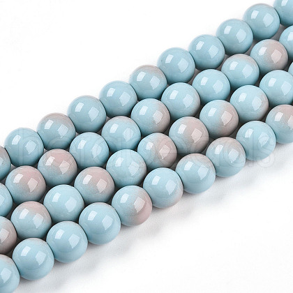 Baking Painted Glass Beads Strands DGLA-N012-10mm-06-1
