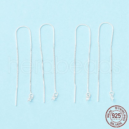 925 Sterling Silver Ear Thread with Peg Bails STER-P047-12S-1