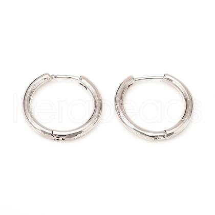 Brass Huggie Hoop Earrings X-KK-D160-55P-1