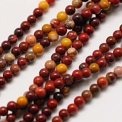 Natural Mookaite Round Bead Strands G-A130-2mm-15-1