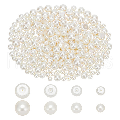 ARRICRAFT 280Pcs 4 Styles ABS Plastic Imitation Pearl Beads OACR-AR0001-17-1