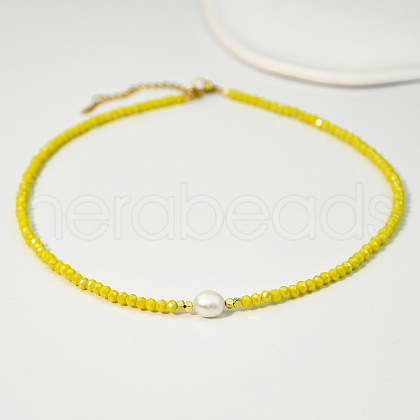 Mother's Day Jewellery Natural Freshwater Pearl & Glass Beaded Necklaces for Women AC5368-5-1