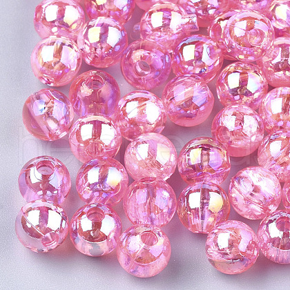 Transparent Plastic Beads OACR-S026-6mm-07-1