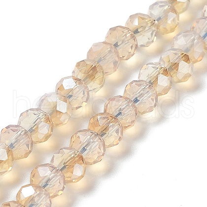 Electroplate Glass Beads Strands EGLA-A034-J6mm-K01-1