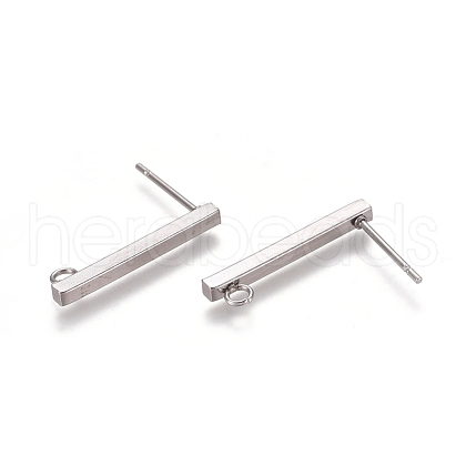 304 Stainless Steel Stud Earring Findings STAS-E482-03A-P-1
