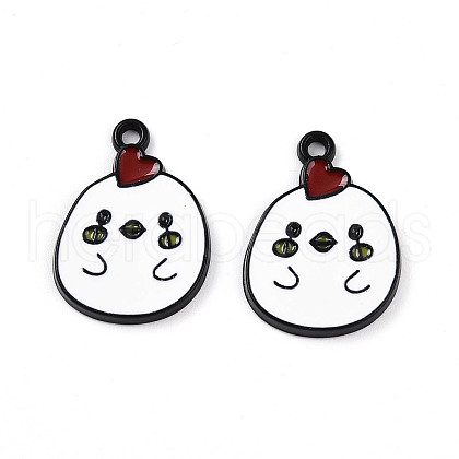 Spray Painted Alloy Enamel Pendants ENAM-T020-30-RS-1