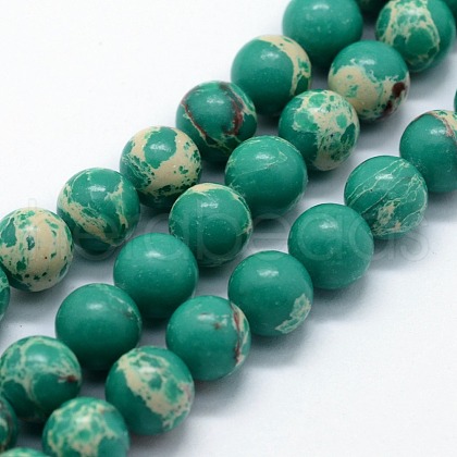 Synthetic Imperial Jasper Beads Strands G-I199-35-8mm-A-1