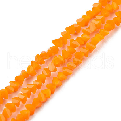 Opaque Solid Color Glass Beads Strands GLAA-N052-01-A03-1