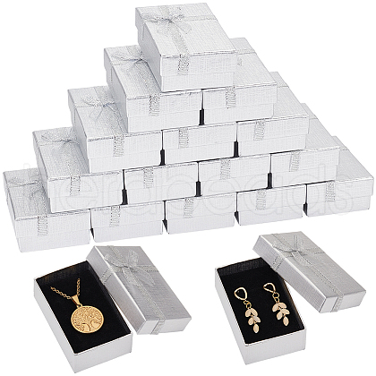 SUNNYCLUE 20Pcs Rectangle Paper Storage Gift Boxes with Bowknot CON-SC0001-17B-1