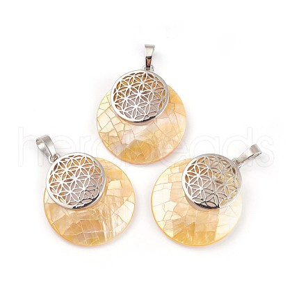 Shell Pendants KK-F751-M-B01-1