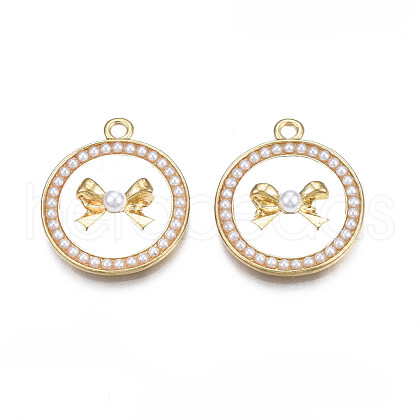Rack Plating Alloy Enamel Pendants ENAM-T017-06B-1