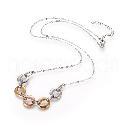 304 Stainless Steel Pendant Necklaces NJEW-H012-08-1