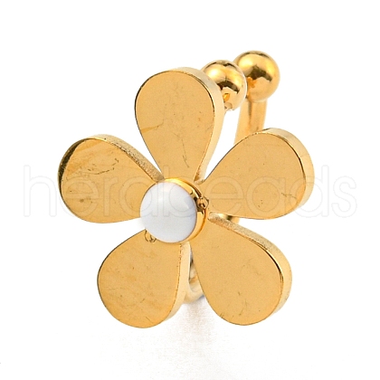 304 Stainless Steel Enamel Cuff Earrings for Women EJEW-Z053-03G-02-1