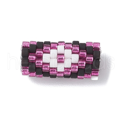 Handmade Glass Seed Beaded European Beads PALLOY-MZ00694-05-1
