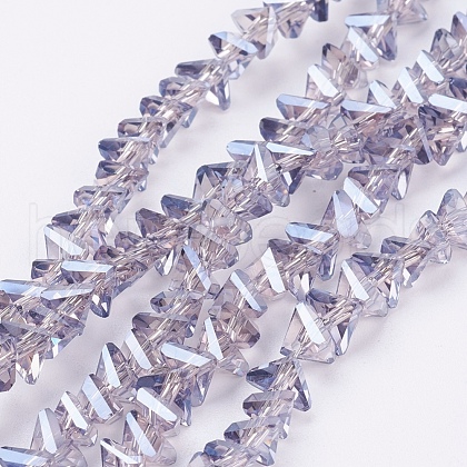 Electroplate Glass Beads Strands EGLA-J146-6mm-PL03-1