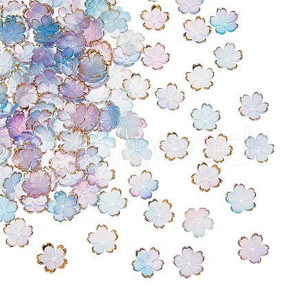 DICOSMETIC 150Pcs Acrylic Bead Caps OACR-DC0001-31B-1