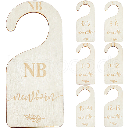 CRASPIRE 1 Set Wooden Baby Closet Divider WOOD-CP0001-07-1