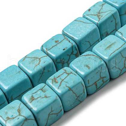 Dyed Synthetic Turquoise Beads Strands G-G075-B02-01-1