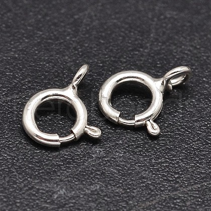 925 Sterling Silver Spring Ring Clasps STER-F014-06F-1