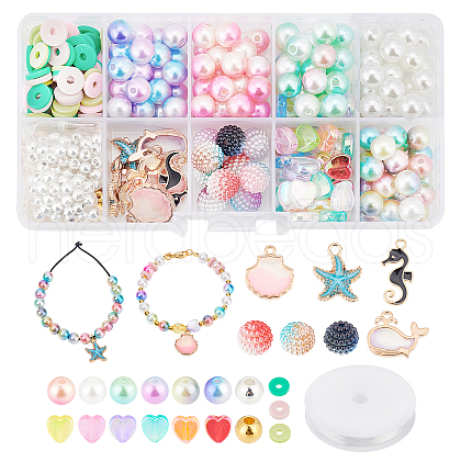  DIY Ocean Theme Bracelet Making Kits for Kid DIY-NB0007-14-1