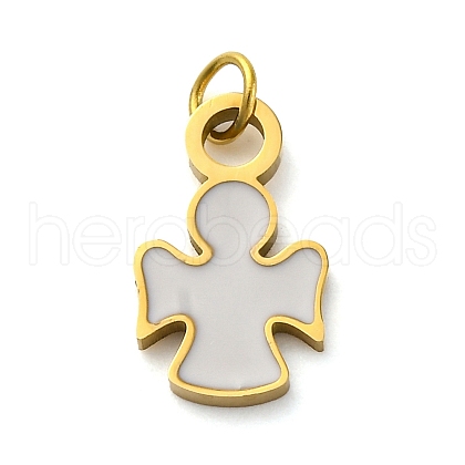 304 Stainless Steel Enamel Charms STAS-E550-68G-1