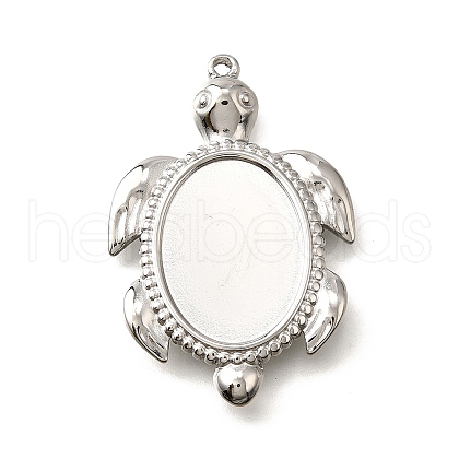 304 Stainless Steel Pendant Cabochon Settings STAS-C122-16B-P-1