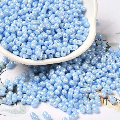 Opaque Colours Luster Glass Seed Beads SEED-B001-01A-07-1