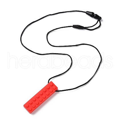 Building Blocks Food Grade Silicone Pendant Molar Stick Nursing Necklaces SIL-Z004-01C-1