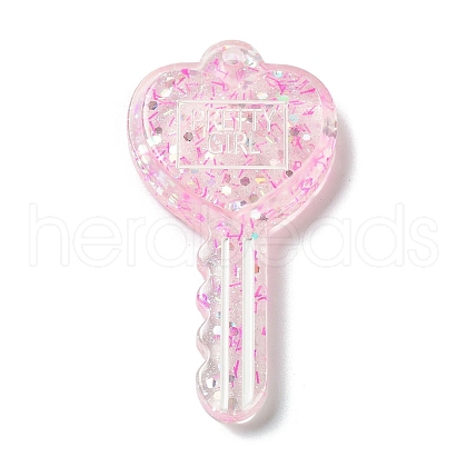 Acylic Pendant with Glitter Powder OACR-H035-01D-1