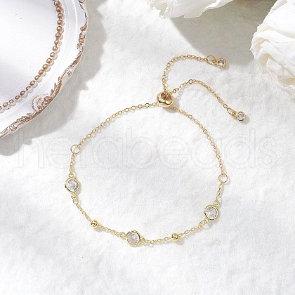 Brass Cable Chains Slider Bracelets BJEW-JB11813-1