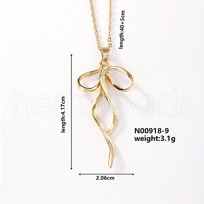 Fashionable and Elegant Butterfly Brass Pendant Necklaces QH8732-7-1