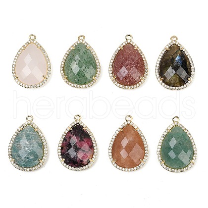 Natural Mixed Stone Faceted Pendants G-K347-12G-1