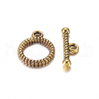 Tibetan Style Alloy Toggle Clasps X-GAC2016-NF-1
