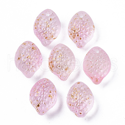 Transparent Spray Painted Glass Charms GLAA-R215-02-B08-1