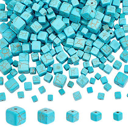   318Pcs Synthetic Turquoise Beads Strands G-PH0002-70-1