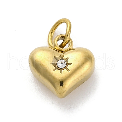 304 Stainless Steel Crystal Rhinestone Pendants STAS-E550-21G-1