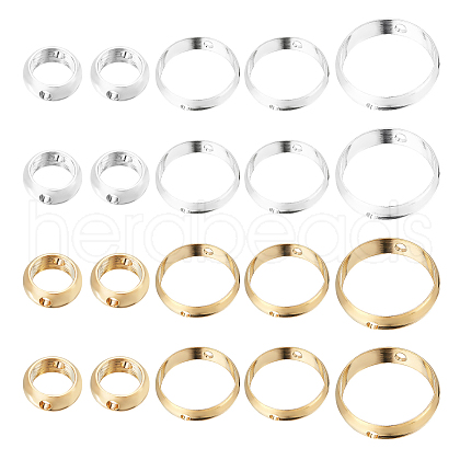BENECREAT 60Pcs 3 Style 2 Colors Brass Beads Frames KK-BC0002-71-1