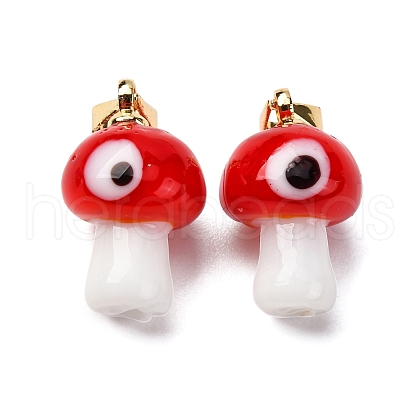 Handmade Lampwork Pendants LAMP-S069-06G-06-1
