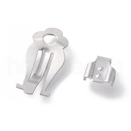 Non-Tarnish 316 Surgical Stainless Steel Clip-on Earring Findings STAS-L203-45P-1