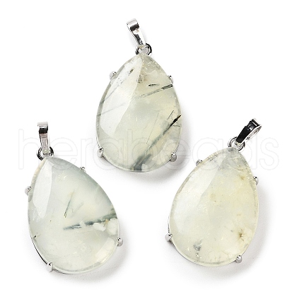 Natural Prehnite Pendants G-U002-01P-H-1