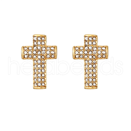 Cross Stainless Steel Crystal Rhinestone Stud Earrings for Women RH7561-5-1