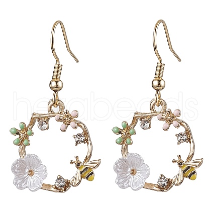 Alloy Enamel Dangle Earring EJEW-JE05954-1