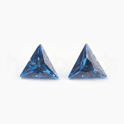 Cubic Zirconia Pointed Back Cabochons ZIRC-WH0001-A04-1