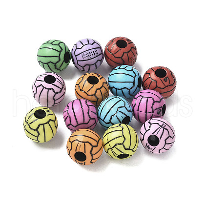 Opaque Acrylic Beads OACR-D302-02A-1