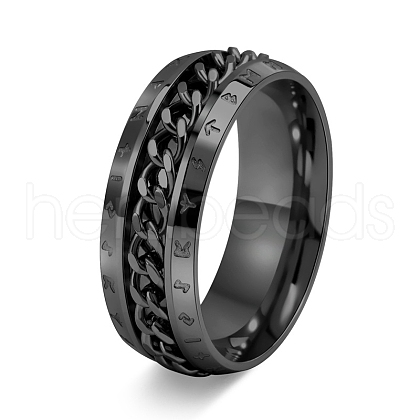 Rotatable Stainless Steel Finger Ring PW-WG0C89D-23-1