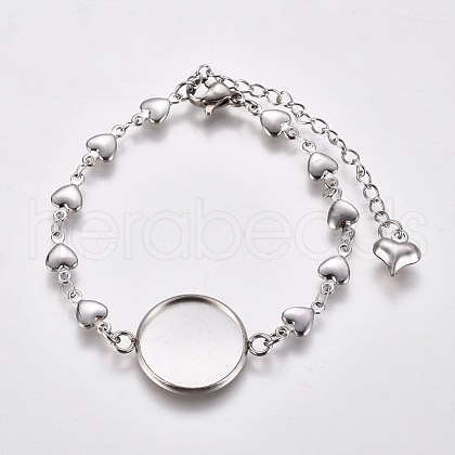 304 Stainless Steel Bracelet Making STAS-WH0014-26P-1