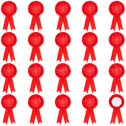 Award Ribbon Shape Tinplate Badge Pins JEWB-WH0035-01B-1