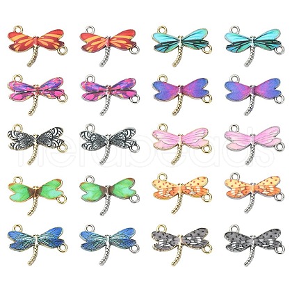 20Pcs Alloy Enamel Connector Charms ENAM-YW0003-55-1