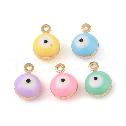 Brass Enamel Pendants KK-Q816-01G-1